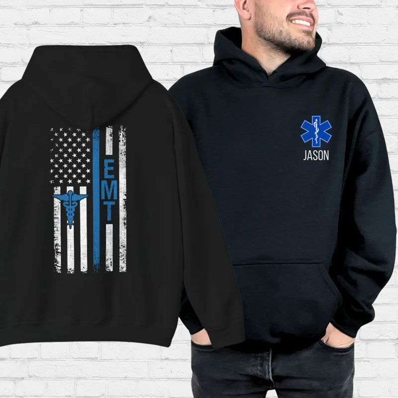 Personalized EMT Oversized Hoodie for Men Women