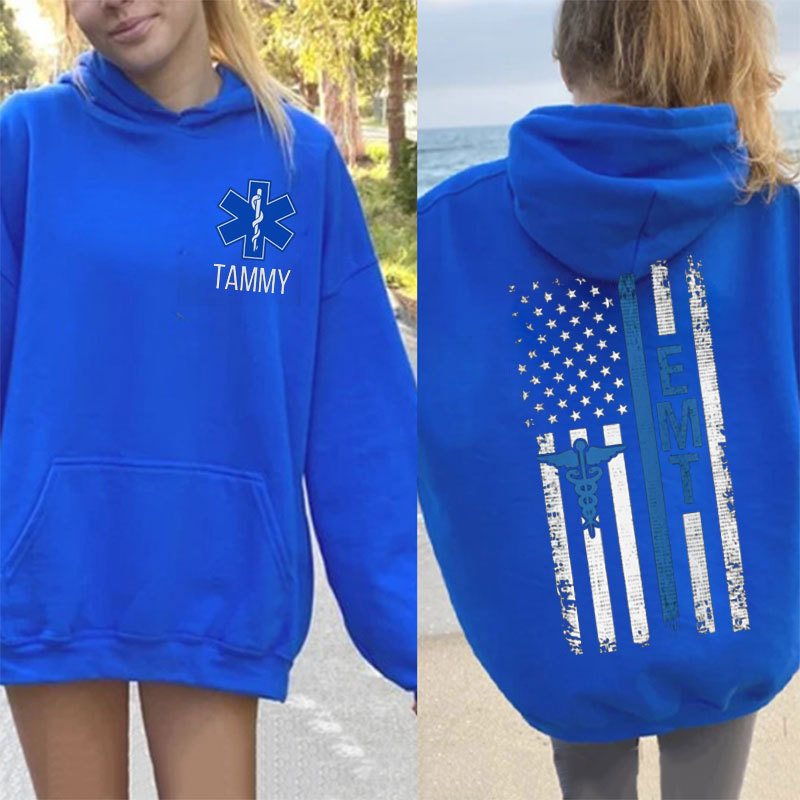 Personalized EMT Oversized Hoodie for Men Women