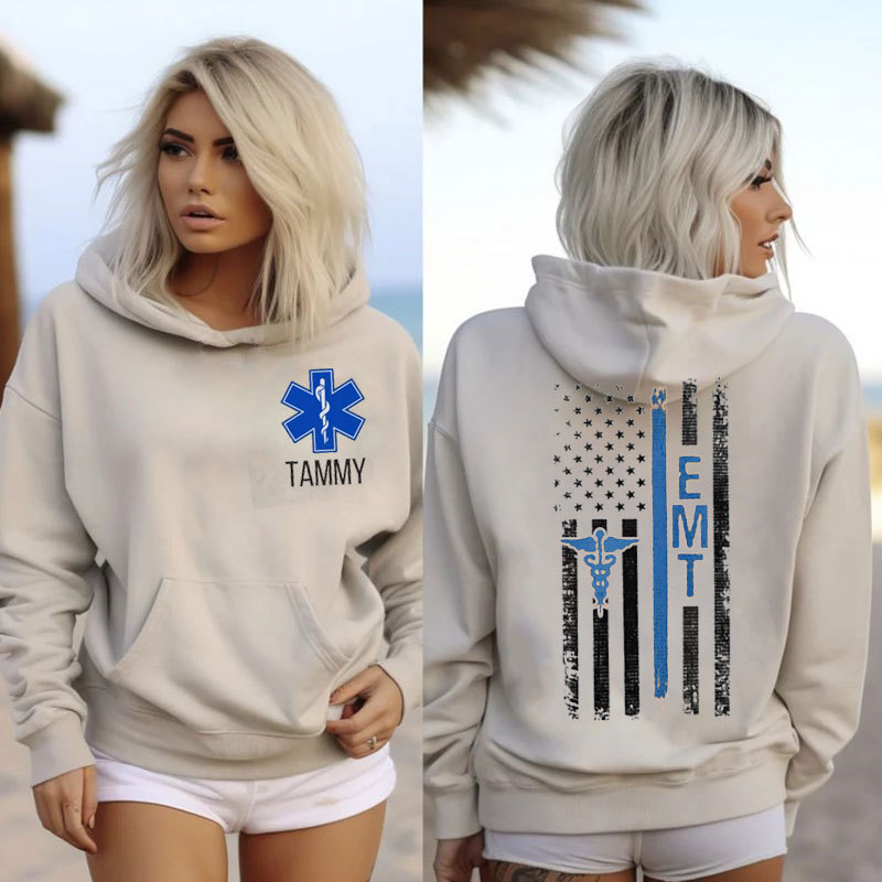 Personalized EMT Oversized Hoodie for Men Women