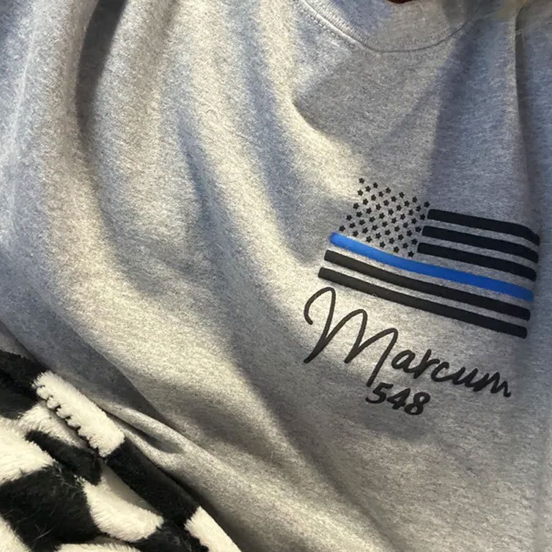 Embossed Firefighter Sweatshirt Puff Print Custom Police Hoodie