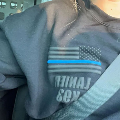 Embossed Firefighter Sweatshirt Puff Print Custom Police Hoodie