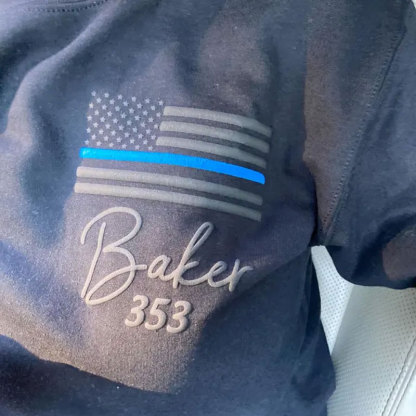 Embossed Firefighter Sweatshirt Puff Print Custom Police Hoodie