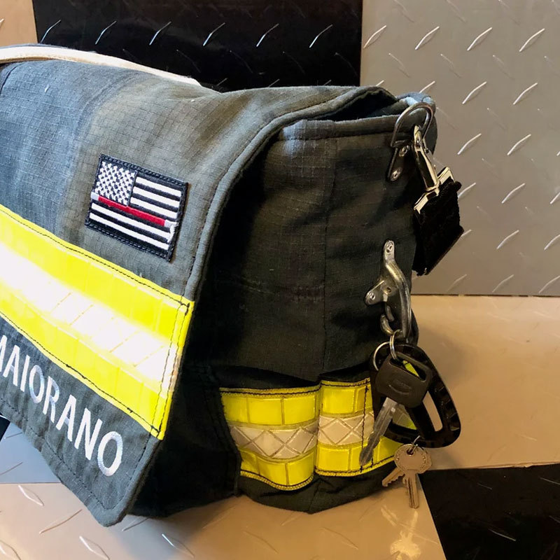 Firefighter Bunker Gear Personalized Messenger Bag