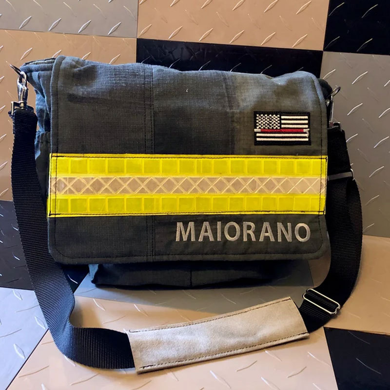 Firefighter Bunker Gear Personalized Messenger Bag