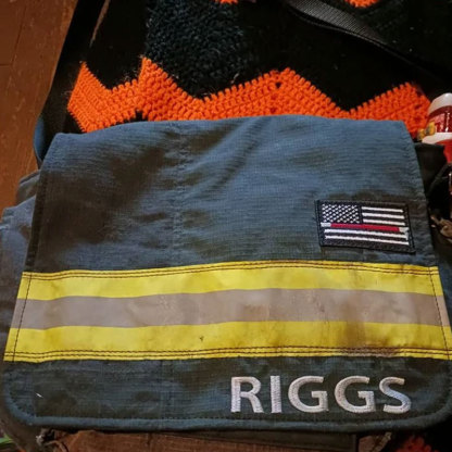 Firefighter Bunker Gear Personalized Messenger Bag