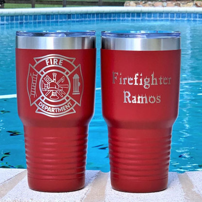Firefighter Gift Personalized Tumbler Fire Academy Gift