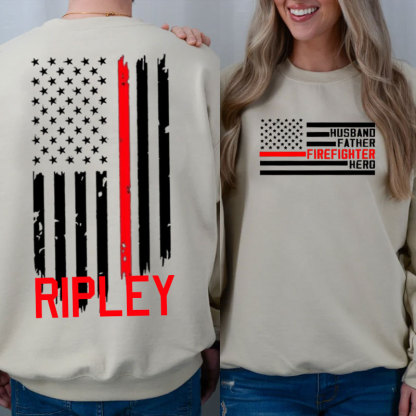 Firefighter HERO Father Firemen Custom Hoodie