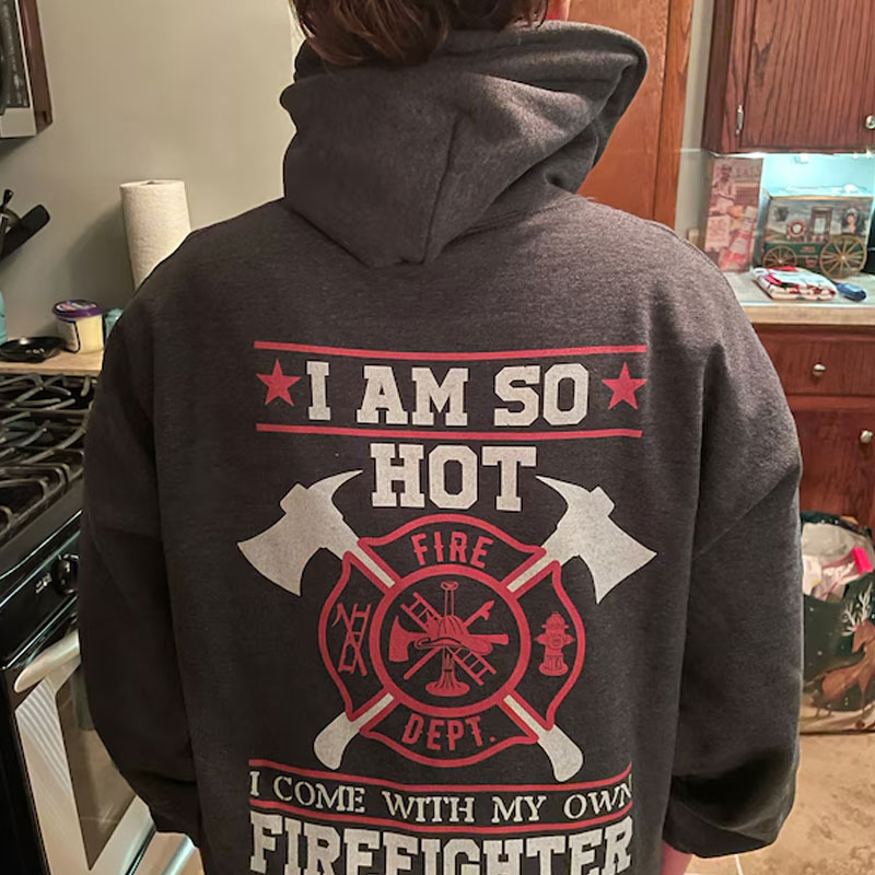 Firefighter Wife Hoodie Walk The Line Sweatshirt