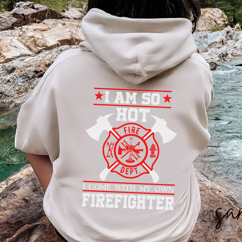 Firefighter Wife Hoodie Walk The Line Sweatshirt