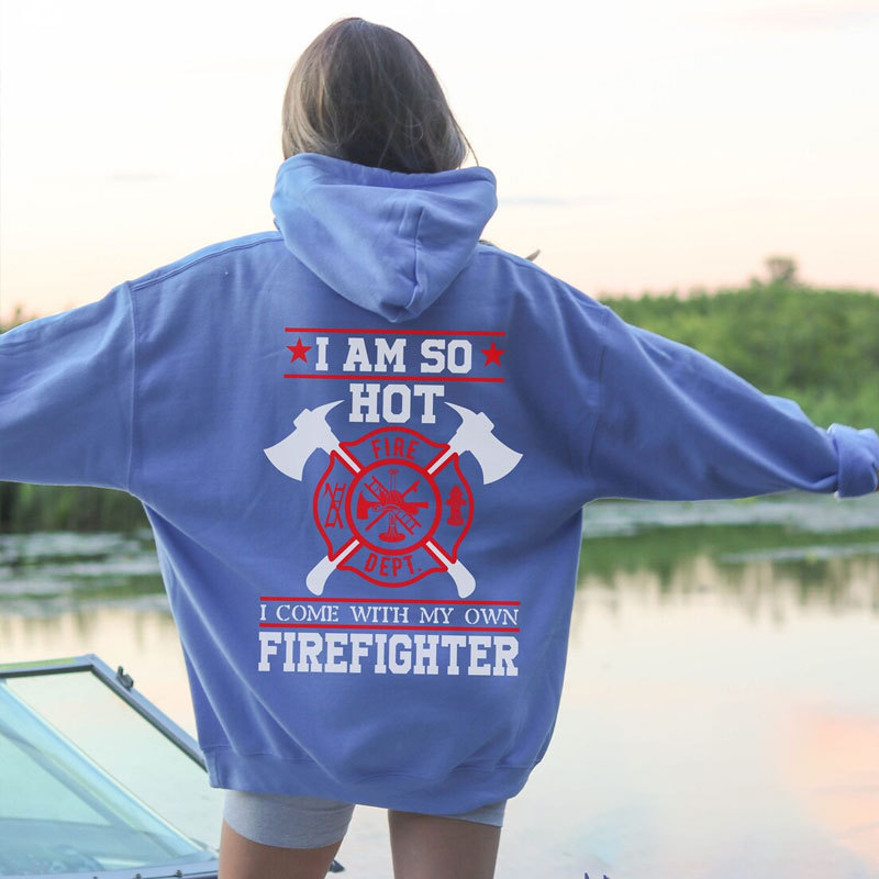 Firefighter Wife Hoodie Walk The Line Sweatshirt