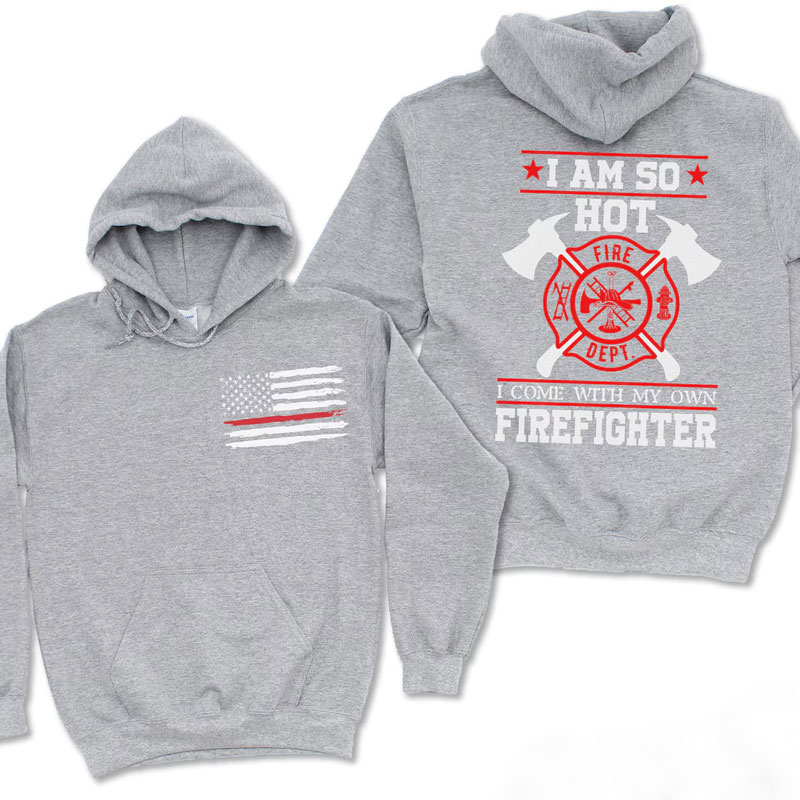 Firefighter Wife Hoodie Walk The Line Sweatshirt
