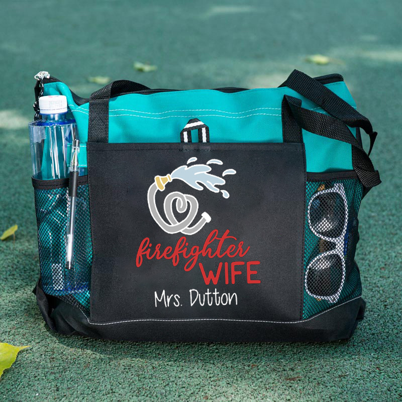 Firefighter's Wife Personalized Tote Bag