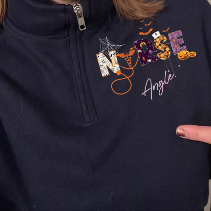 Halloween Nurse Pullover Sweatshirt