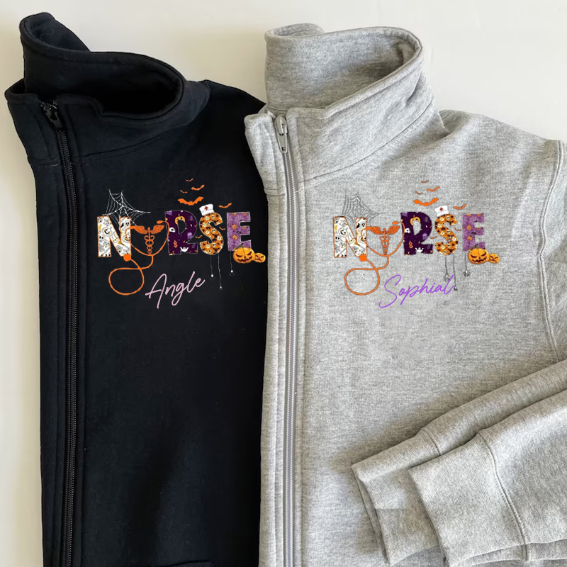 Halloween Nurse Pullover Sweatshirt