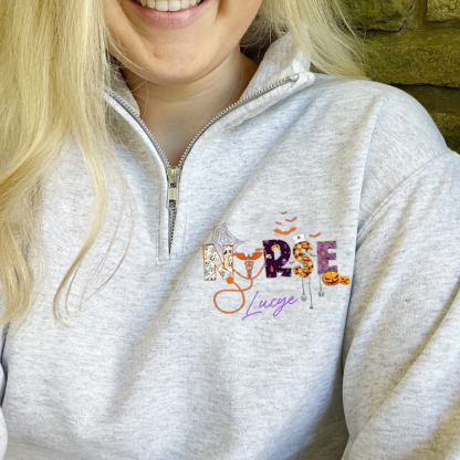 Halloween Nurse Pullover Sweatshirt