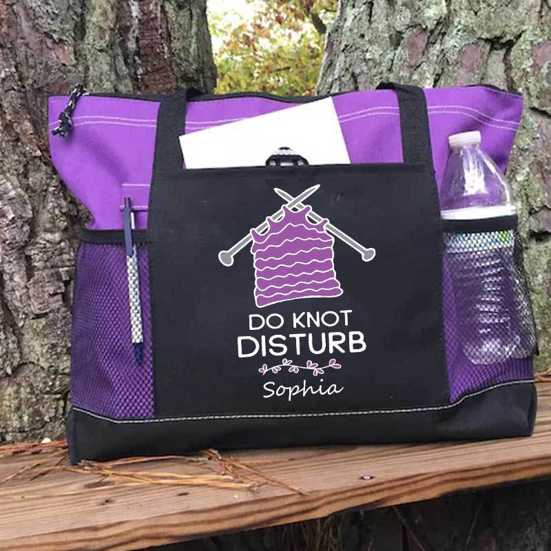 Do Not Disturb Knitting Personalized Tote Bag