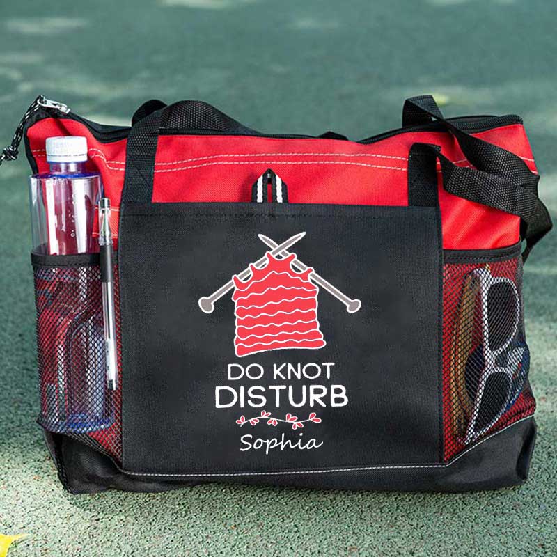 Do Not Disturb Knitting Personalized Tote Bag