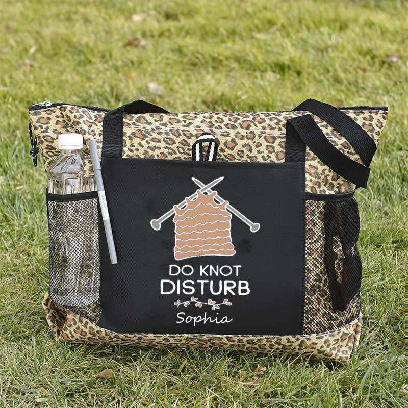 Do Not Disturb Knitting Personalized Tote Bag