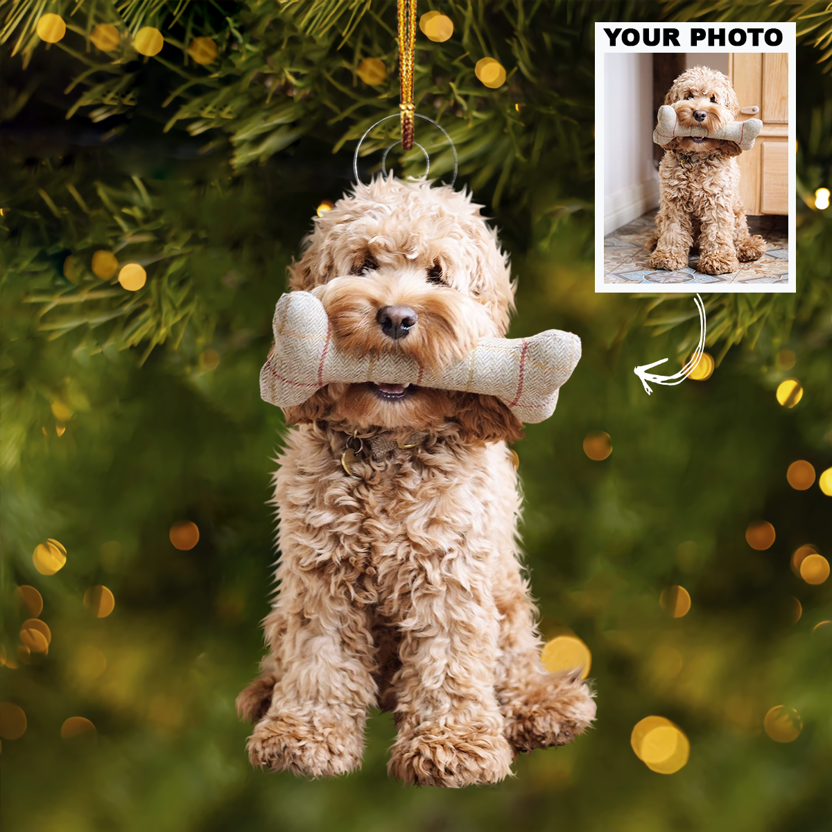 Customized Photo Ornament Pet Special Moments - Personalized Photo Mica Ornament - Christmas Gift For Pet Lovers, Dog Lovers, Cat Lovers