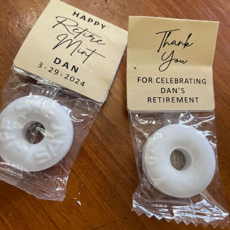Mint to Be Retirement Favors Personalized Retirement Favor Mints Retirement Favor
