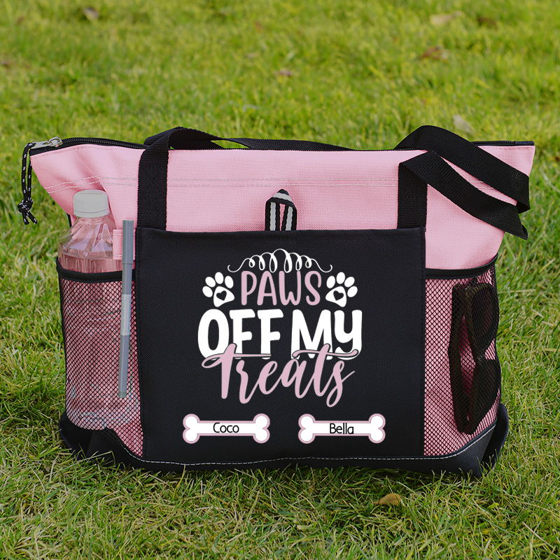 Paws Off My Treats Personalized Tote Bag