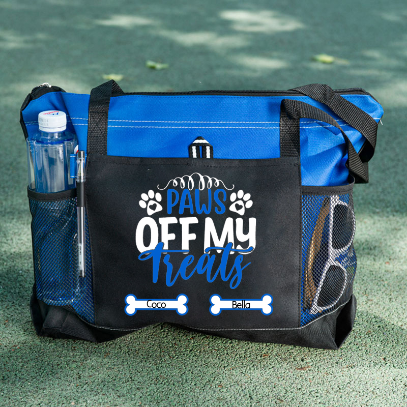 Paws Off My Treats Personalized Tote Bag