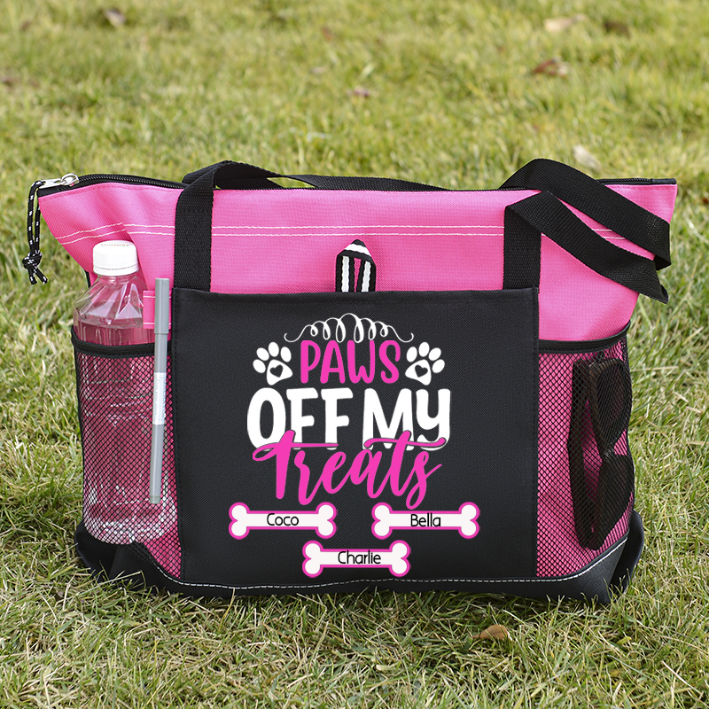 Paws Off My Treats Personalized Tote Bag