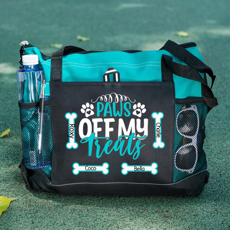 Paws Off My Treats Personalized Tote Bag