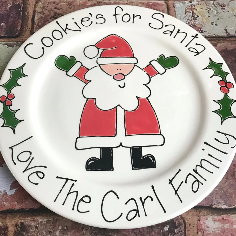 Personalised Cookies For Santa Plate