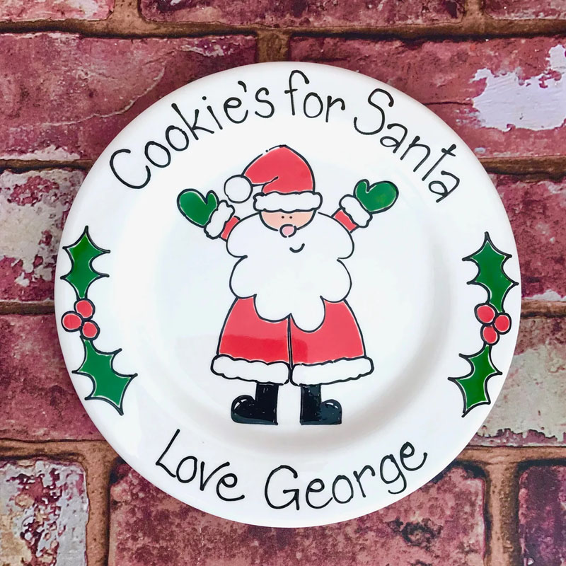 Personalised Cookies For Santa Plate