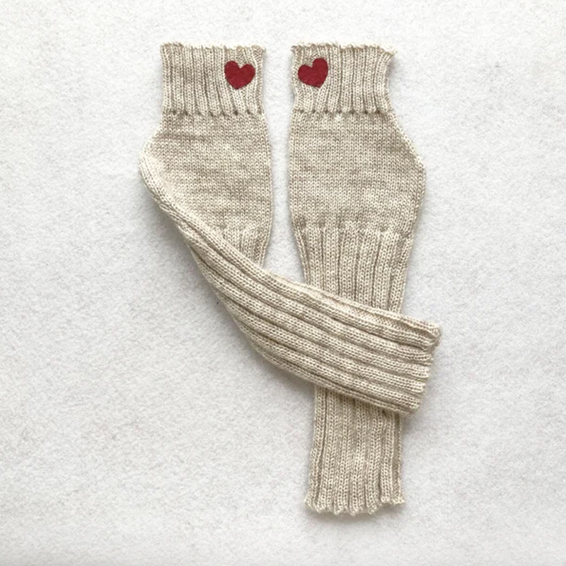 Personalized Accessories For Her Fingerless Heart Gloves