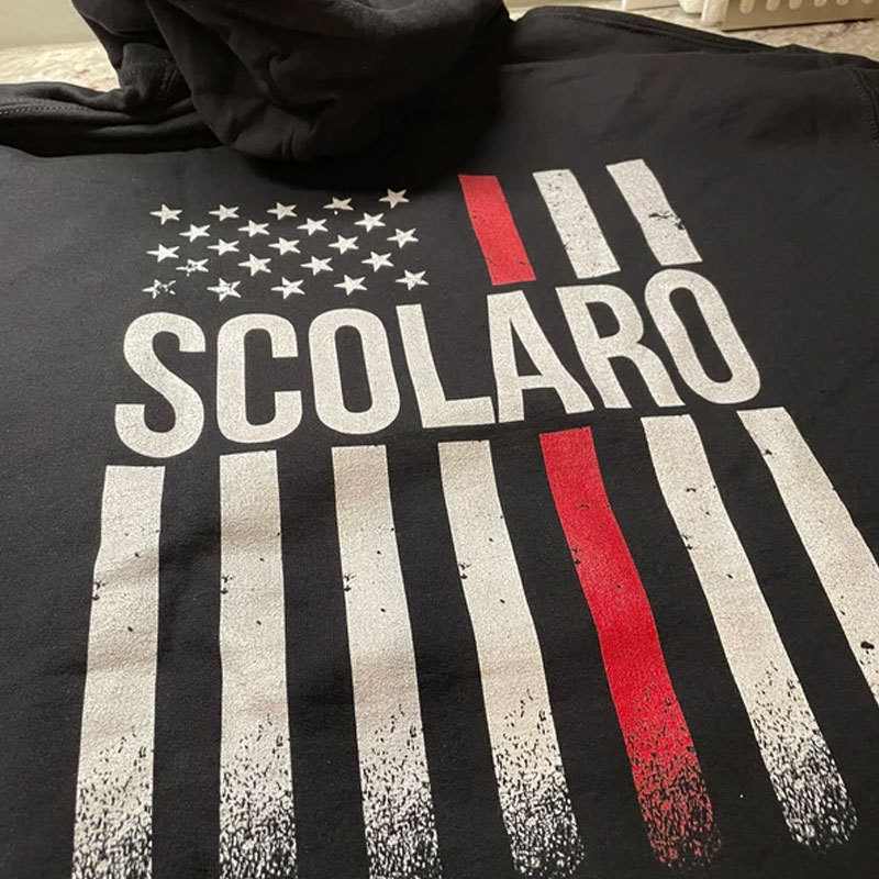 Personalized Firefighter Flag Pullover Hoodie