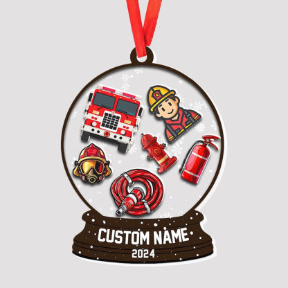 Personalized Firefighter Ornament Shaker Me Ornament