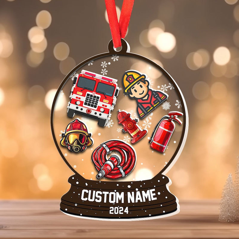 Personalized Firefighter Ornament Shaker Me Ornament