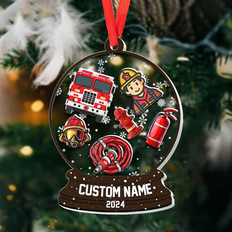 Personalized Firefighter Ornament Shaker Me Ornament