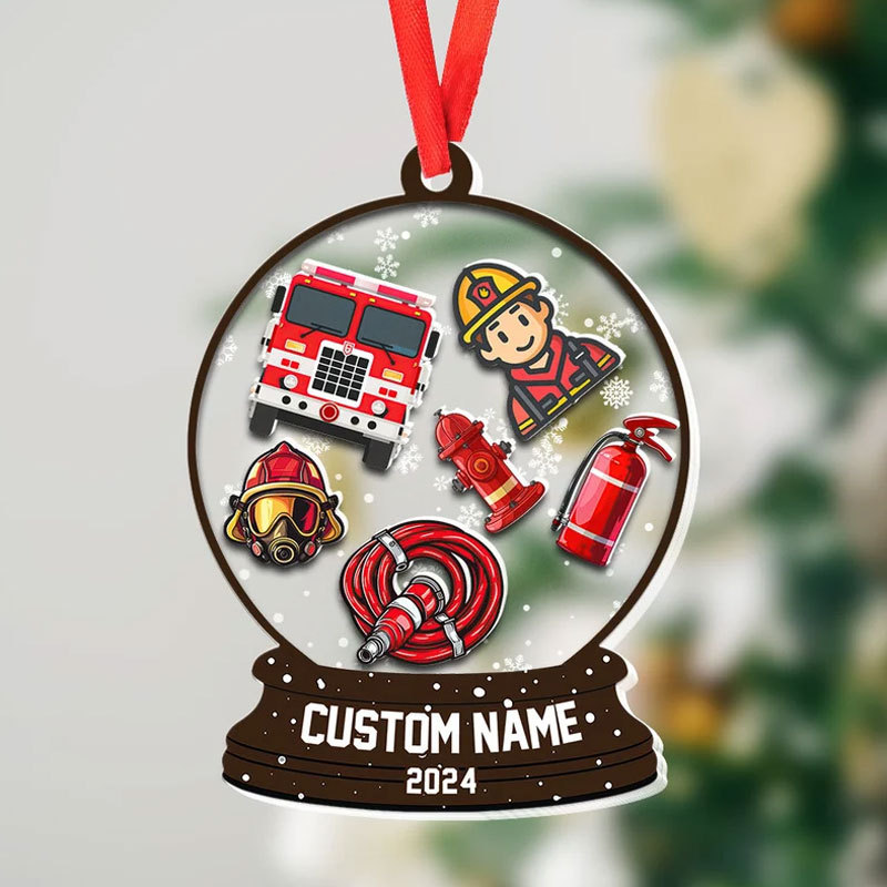 Personalized Firefighter Ornament Shaker Me Ornament