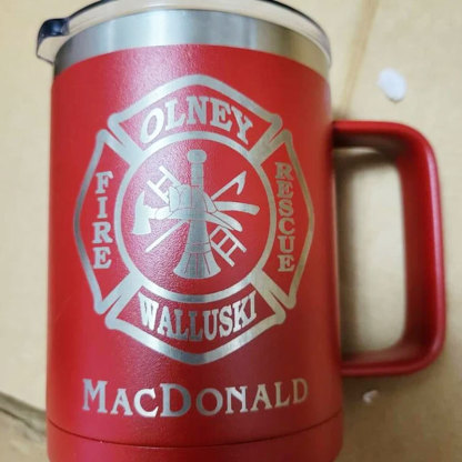 Personalized Firefighters Coffee Mug Engraved Cup