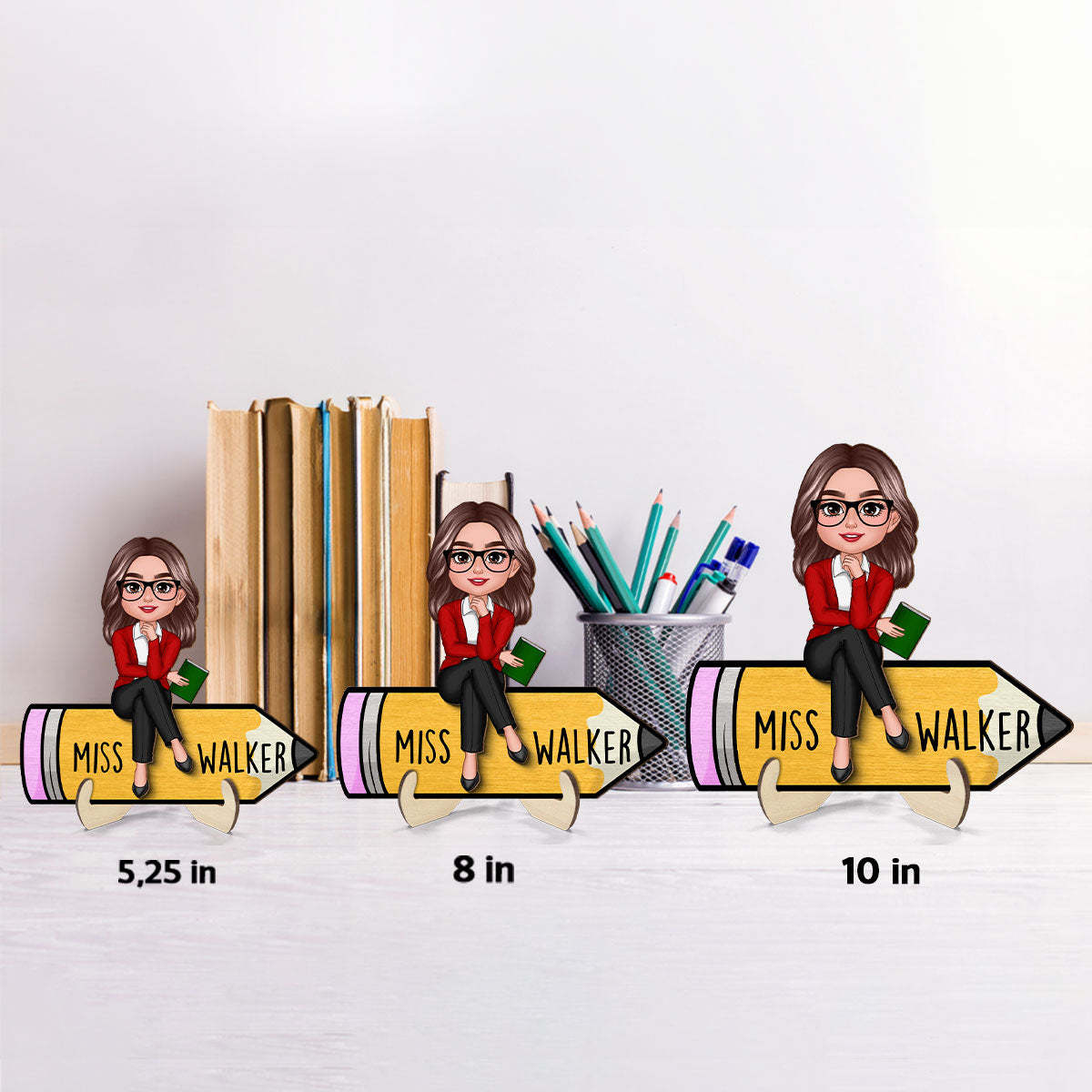 Personalized 2-Layer Wooden Plaque Office Decor for Teacher