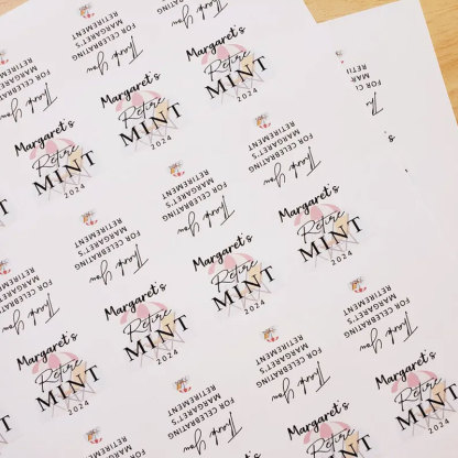 Retire Mints with Personalized Background Party Favors Label Tag Stickers