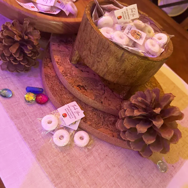 Retire Mints with Personalized Background Party Favors Label Tag Stickers