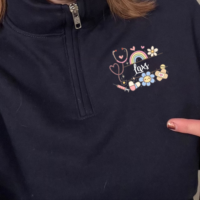 Retro Nurse Love Pullover Sweatshirt