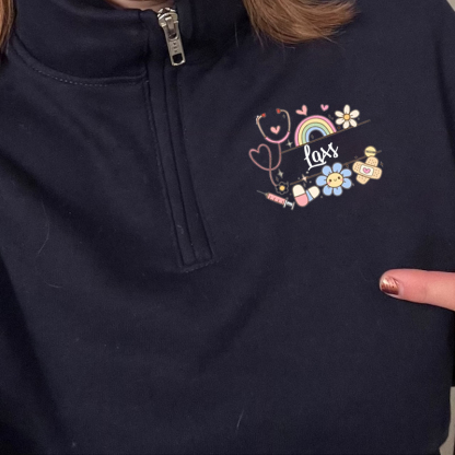 Retro Nurse Love Pullover Sweatshirt