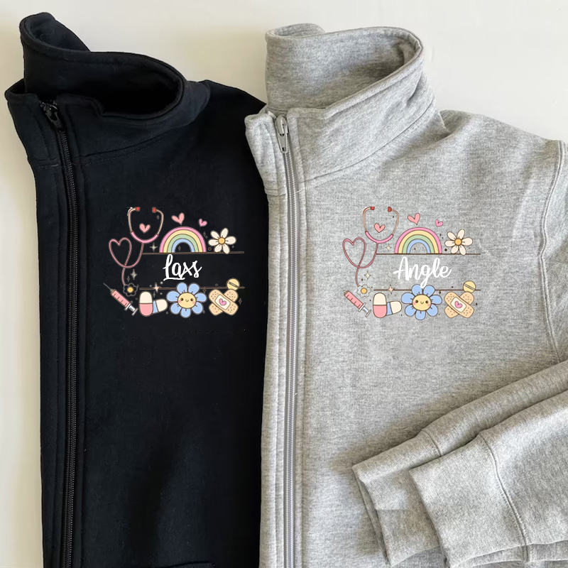 Retro Nurse Love Pullover Sweatshirt