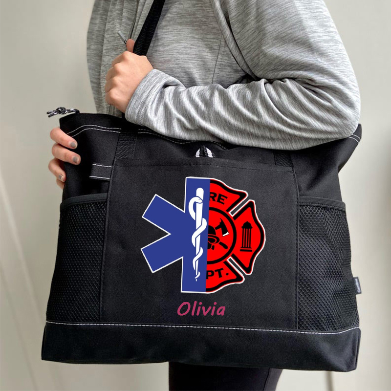 Star of Life Fire Department Symbol Custom Tote Bag