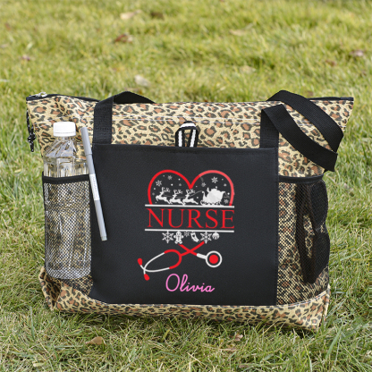 Stethoscope Nurse christmas Custom Tote Bag