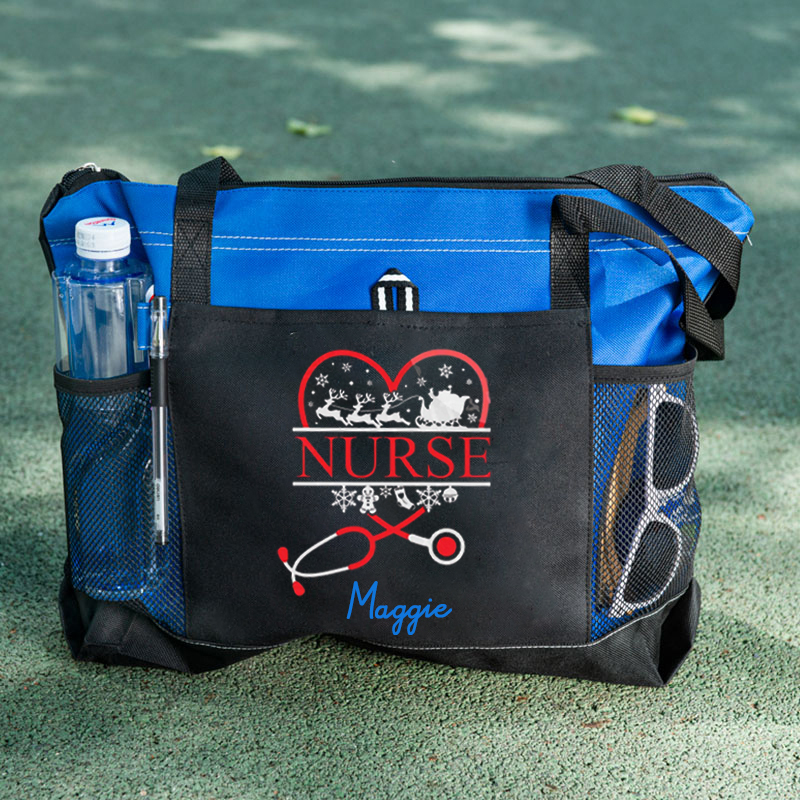 Stethoscope Nurse christmas Custom Tote Bag