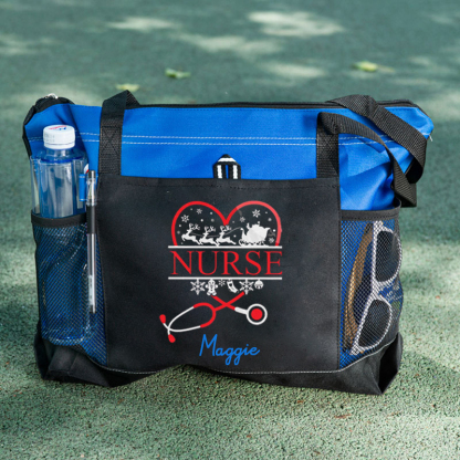 Stethoscope Nurse christmas Custom Tote Bag