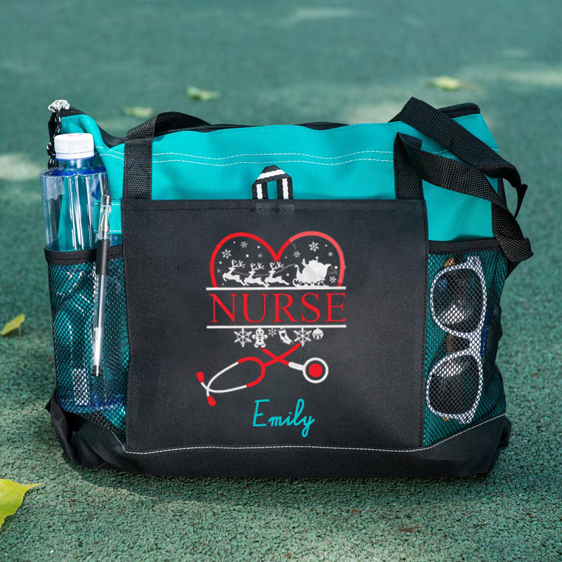 Stethoscope Nurse christmas Custom Tote Bag