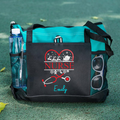 Stethoscope Nurse christmas Custom Tote Bag