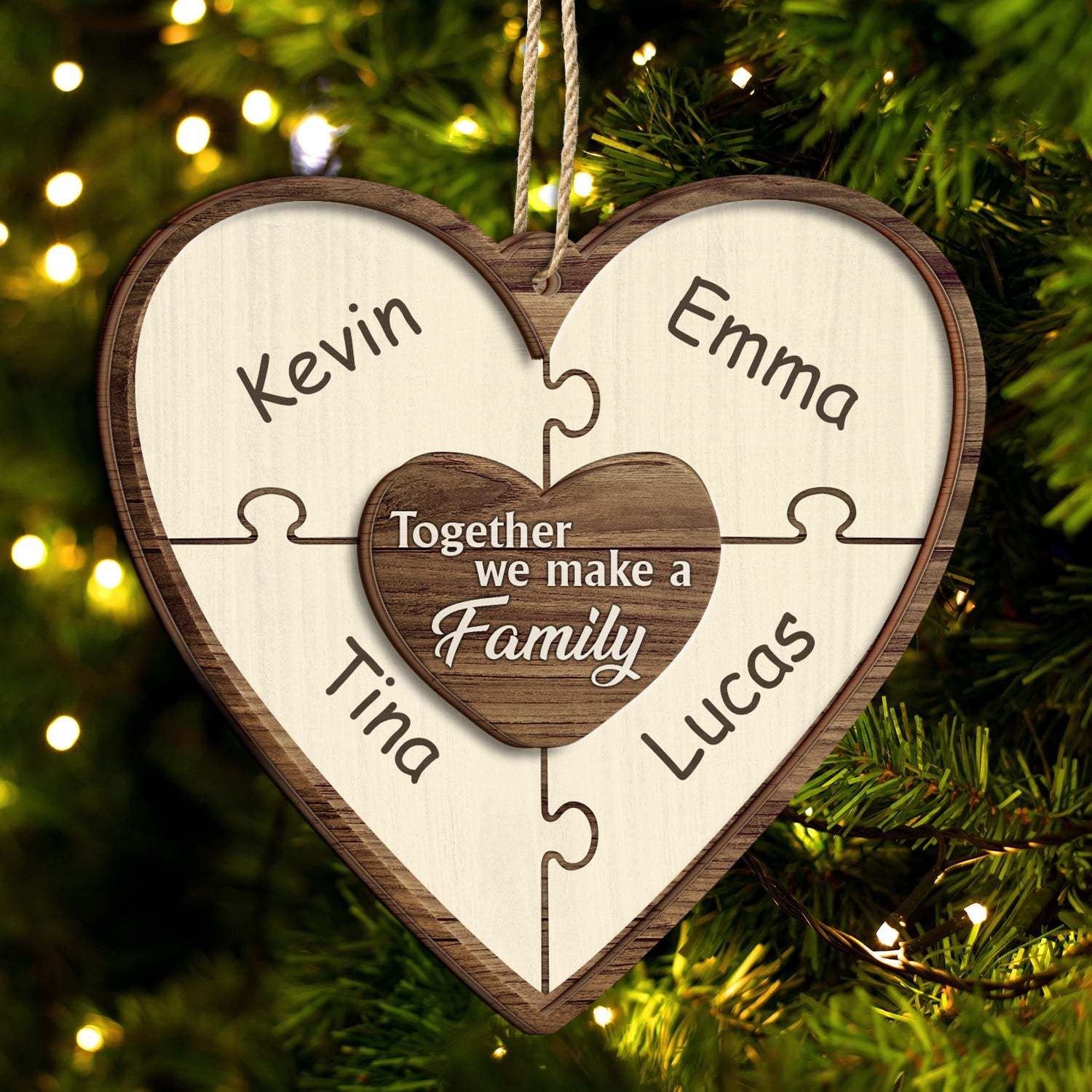 Christmas Puzzle Together We Make A Family - Gift For Family